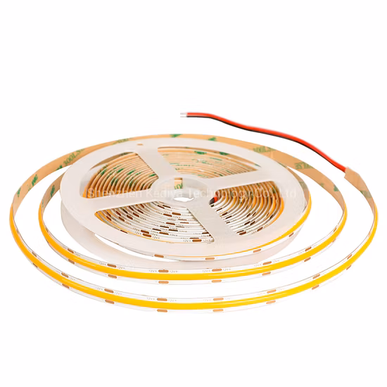 Bande LED COB flexible, vente en gros, bon marché, 12V, 24V, 8mm, IP20, 11 W/M, couleur verte